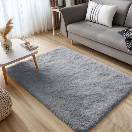 OLANLY 3x4 Machine Washable Accent Rug, Soft Fluffy Shaggy Area Rug - Image 3