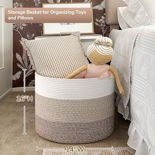 Goodpick Woven Basket for Blankets & Toys, Nursery & Living Room Decor - Image 3