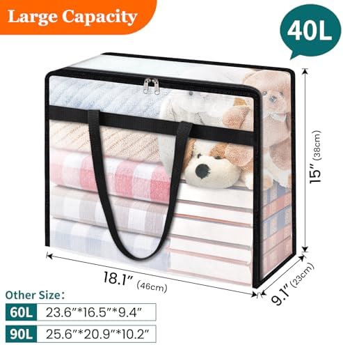 TasticTotes 6 Pack Clear Storage Bags - Image 2