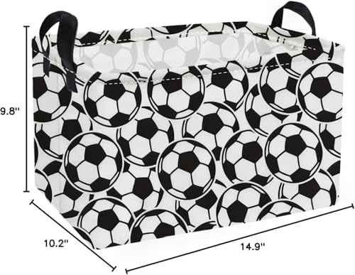 Essme Rectangular Soccer Baskets, Kids Storage Box, Easter Basket - Image 2