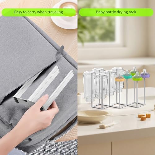 Collapsible Bottle Drying Rack, Foldable Baby Bottle Drying Rack, Portable - Image 5
