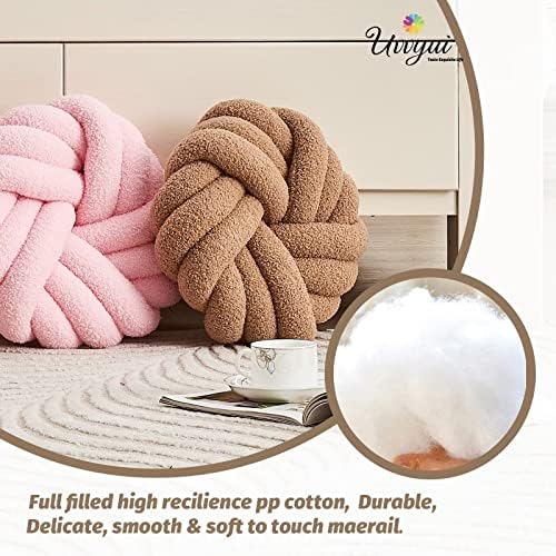Uvvyui Knot Pillows, 14 Inch Decorative Throw Pillows Round Pillows Cushion - Image 3