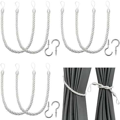 BEL AVENIR Curtain Tiebacks Ropes Tie-Backs, Handmade Holdbacks by BELAVENIR