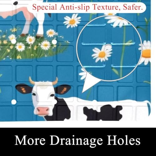 Non Slip Bathtub and Shower Mat 26.8x15.1 inch, Bath Mat - Image 2