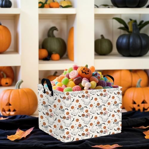 Large Halloween Basket Gift Cute Ghost Parties Decor Kid Trick or Treat Basket - Image 6