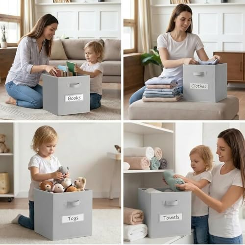 Storage Bins, Light Grey - Image 6