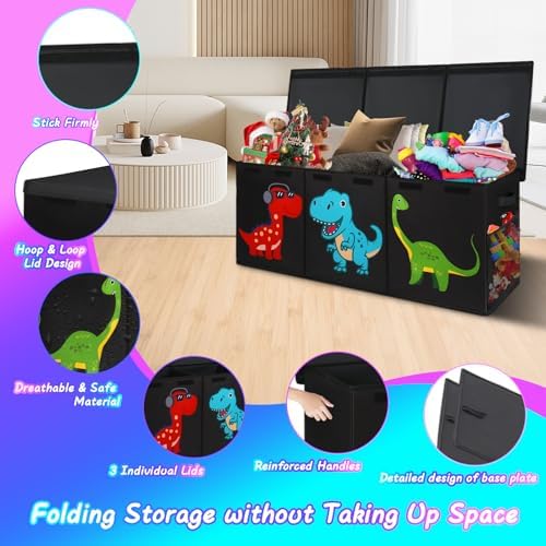 Extra Large Toy Box Chest, Collapsible Storage Bins - Image 5