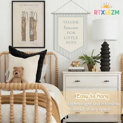 Baby Boys Room Nursery Decor, Thank Heaven - Image 5
