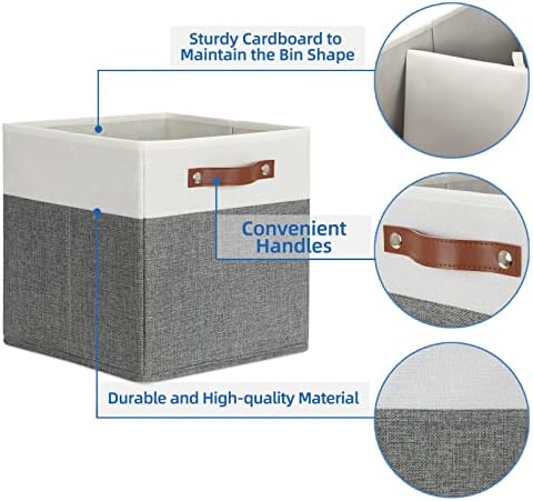 Temary Storage Cubes 12x12 Fabric Cube Storage Bins Foldable Storage Baskets - Image 4