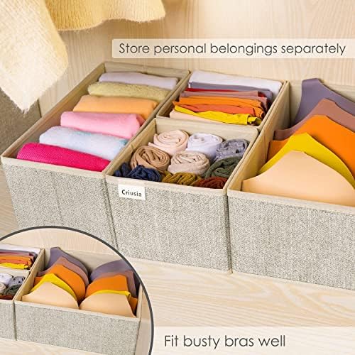 Criusia Underwear Drawer Organizer, 6 Set Foldable Underwear Drawer Organizer - Image 5