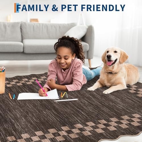 GarveeHome Small Area Rug 2x3 Solid Color Washable Scalloped Kitchen Rugs - Image 3