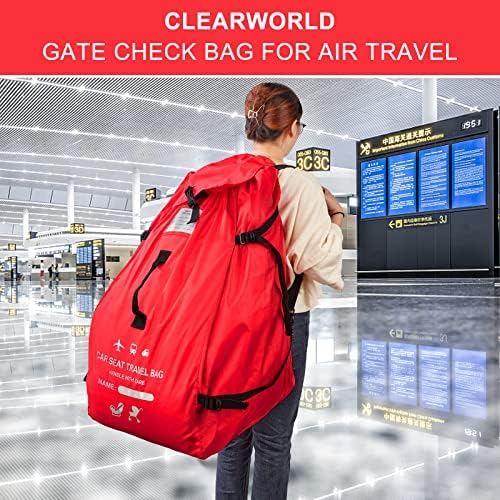 Clearworld Foldable Car Seat Travel Bag, Universal Gate Check Backpack - Image 2
