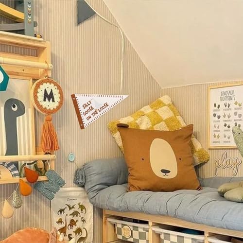 Silly Goose On the Loose Banner Felt Pennant Goose Nursery Decor - Image 5