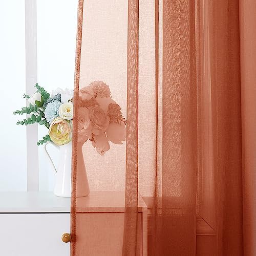 MIULEE Terracotta Fall Window Valance 1 Panel 60W x 18L - Image 4