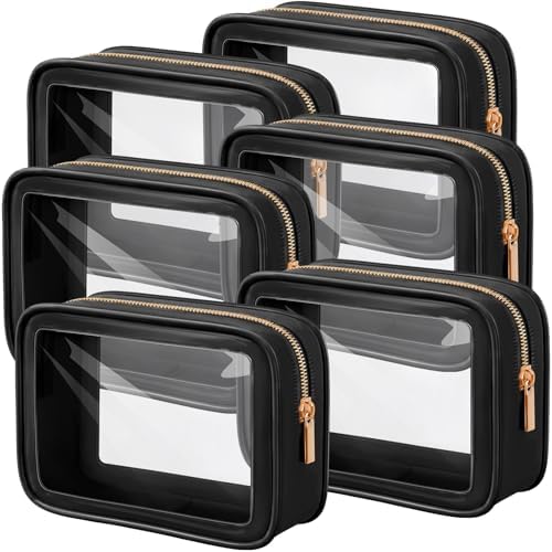 Hsei 6 Pcs Clear Makeup Bags Diaper Bag Organizer Travel Toiletry Bags by Hsei