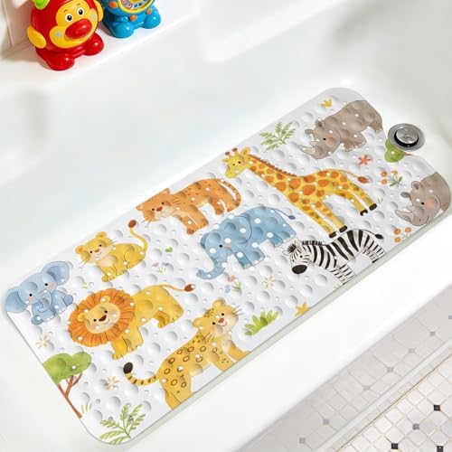 Kids Bathtub Mat, Non Slip Cartoon Bath Mat by KINUUIS