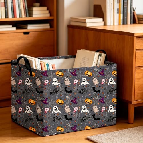 CLOCOR Rectangular Storage Basket, Collapsible Cute Pattern Storage Bin - Image 4