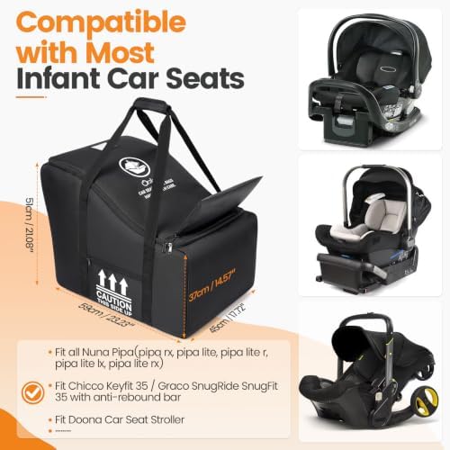 Orzbow Padded Car Seat Bag Fit Carseat and Anti-Rebound Base - Image 4