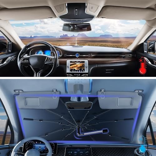 2026 Windshield Sun Shade Umbrella, Foldable Car Sunshade - Image 2
