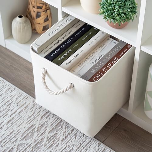 OrganiHaus 12x12 Cube Storage Bins, Rope Handles - Image 5