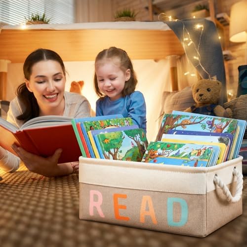 Marsui 1 Pcs Book Storage Basket, Book Bin, Bookish Gifts - Image 4
