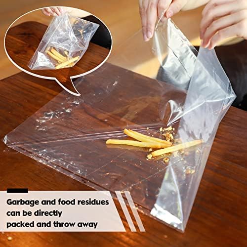 100 Pack Clear Disposable Placemats Sticky Transparent Table Mat Tray Cover - Image 6