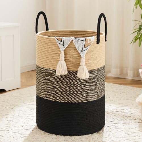 Artfeel Laundry Basket, Woven Cotton Rope Laundry Hamper, 100L by Artfeel