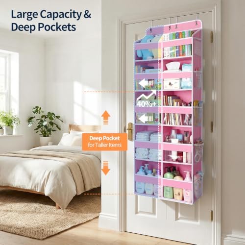 Yecaye 5 Tier Over The Door Organizer, 10 Compartments Large Door Storage - Image 3