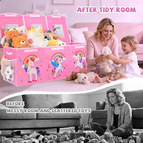 Livole Large Toy Box Collapsible Kids Toy Chest Bins - Image 6