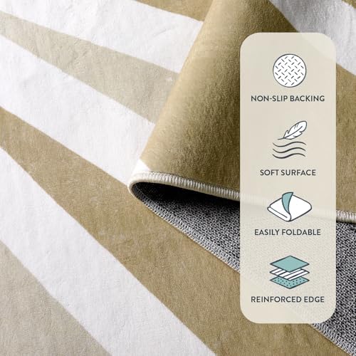 Lahome Khaki Rainbow Sun Area Rug 5x7 - Image 5