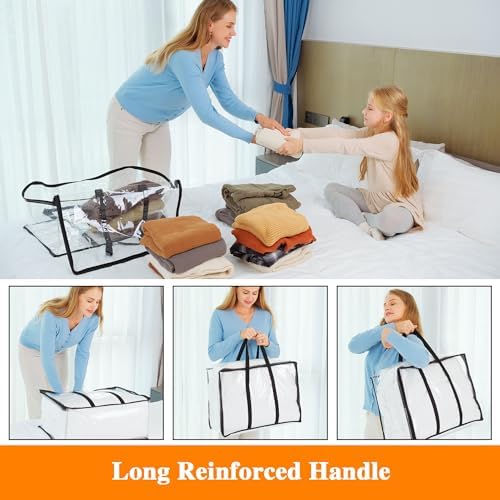 Vieshful 7 Pack Clear Clothes Storage Bags - Image 2