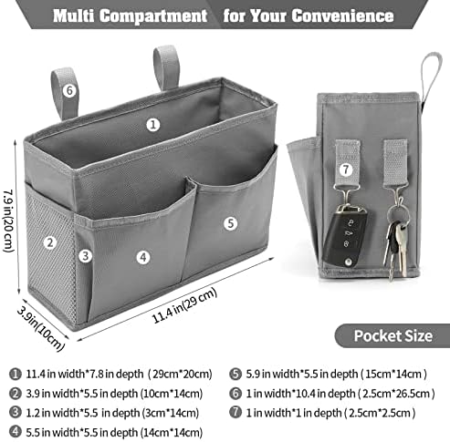 Bseash Bunk Bed Organizer, Bedside Caddy Hanging Bed Organizer Storage Bag - Image 2