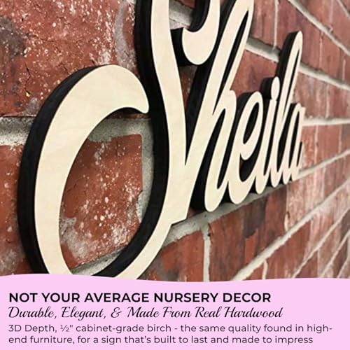 Personalized Hardwood Baby Name Sign - Image 5