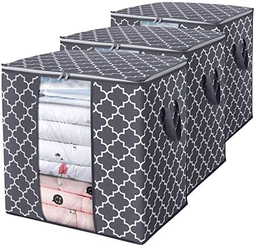 Storage Bags 3 Pack 100L Clothes Organization and Storage Containers by WiseLife