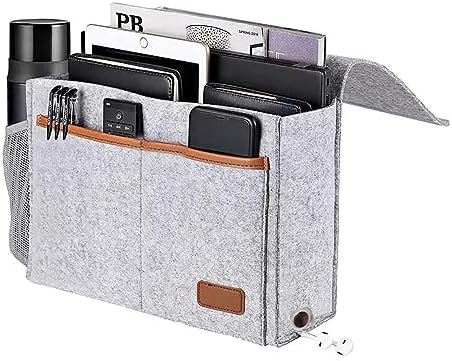 Bedside Caddy, Felt Bedside Storage Organizer, Hanging Storage by KAKKOII