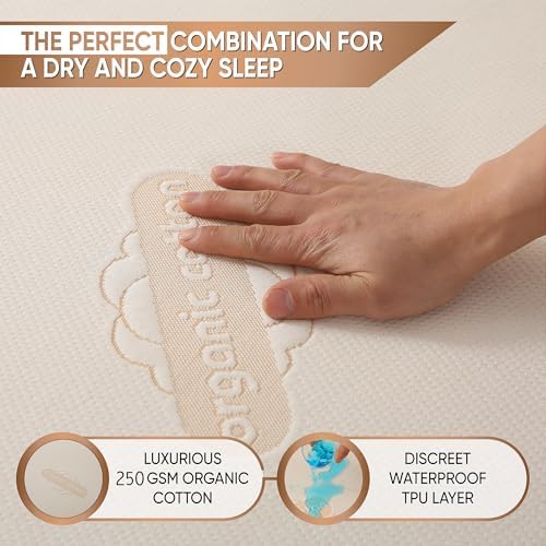 Waterproof Organic Mattress Protector Twin Size – Premium Soft Organic Cotton - Image 4