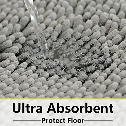 BOANKODU 3 Piece Bathroom Rugs Set, Extra Soft & Shag Chenille Bath Mat - Image 6