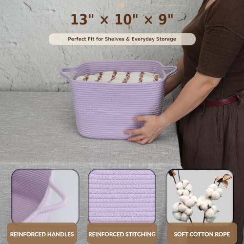 XUANGUO Woven Cotton Rope Storage Basket - Image 2
