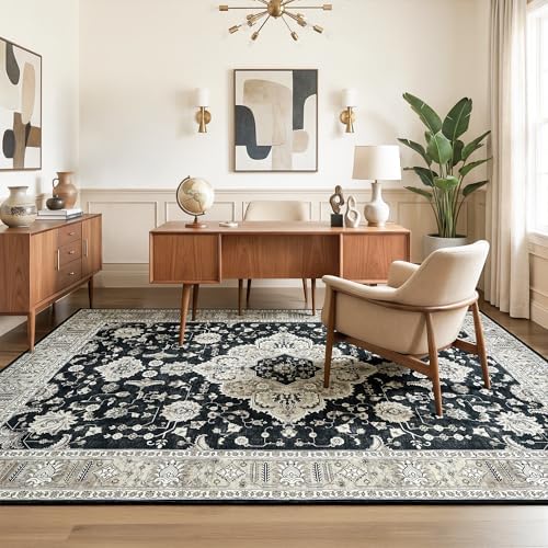 Maxsoft 6x9 Black Gold Large Area Rugs - Image 4
