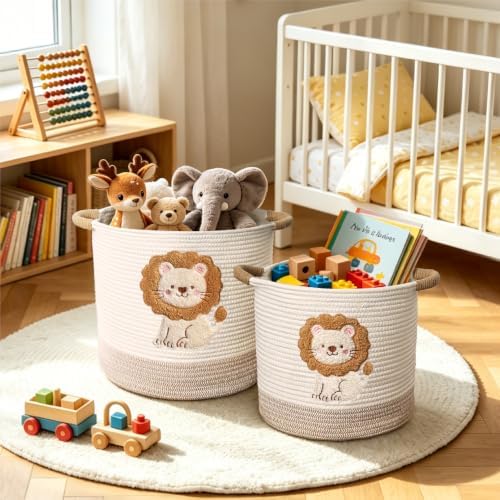 Cute Nursery Bin, Baby Toy Organizer, Storage Basket - Image 4