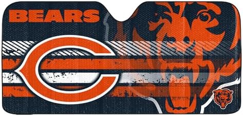 Fanmats NFL Windshield Sun Auto Shade, Sun Shield Sun Visor Accordion tri-fold by FANMATS