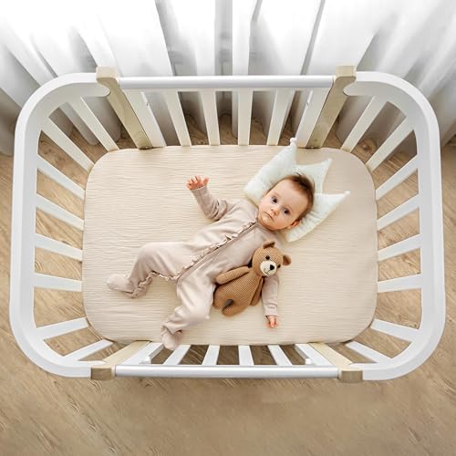 lulumoon Muslin Fitted Bassinet Sheet: Compatible - Image 5