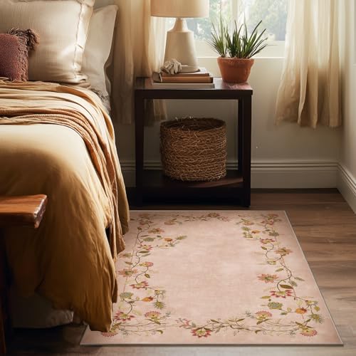 3x5 Washable Area Rugs for Entryway: Small Living Room Rug Non Slip Carpet - Image 3