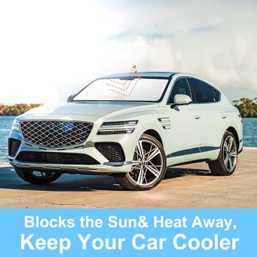 TINGLU Sun Shade for Genesis GV80 2021-2025 2026 Accessories Windshield Sun - Image 5
