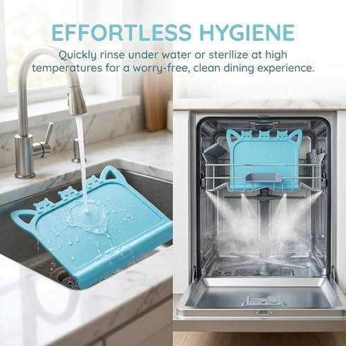 Silicone Toddler Placemat with Teething Table Edge Bumper - Image 4