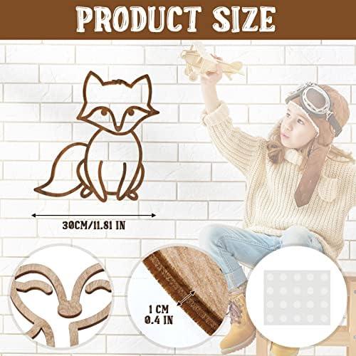 Yulejo Nursery Wall Decor 3 Pieces Jungle Theme Nursery Decor Wooden Animal - Image 2