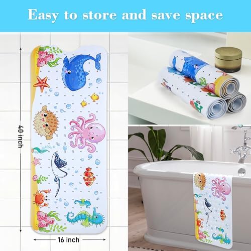 Secopad Bathtub Mat Non Slip, Cute Tub Mat, New-Octopus - Image 5