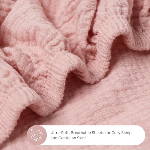 Muslin Bassinet Sheets for Dream On Me, Baby Delight Snuggle Nest, Primo - Image 7