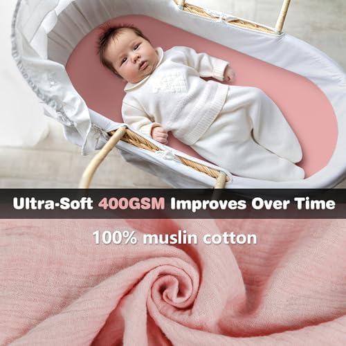 Baby Bassinet Sheets Girl Cotton 3 Pack - Image 3