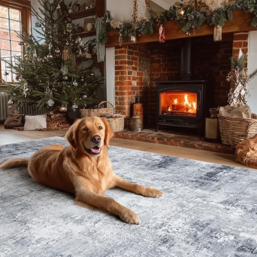 Washable Living Room Area Rugs: Washable Bedroom Rug Non Slip Large Carpet - Image 7